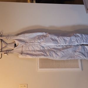 Men's ski bibs, med, gray